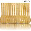DEAYOU 16 PCS Bamboo Wood Spoons Set, Cooking Utensils for Cookware, Wok, Everyday Use, Mothers Day Gifts, Housewarming Gifts