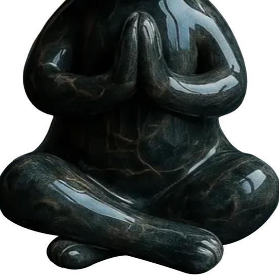 1/2 ks Figurka jógové černé kočky Meditační soška kočky Pryskyřice Sedící zvíře Socha Halloweenská stolní dekorace Ornament