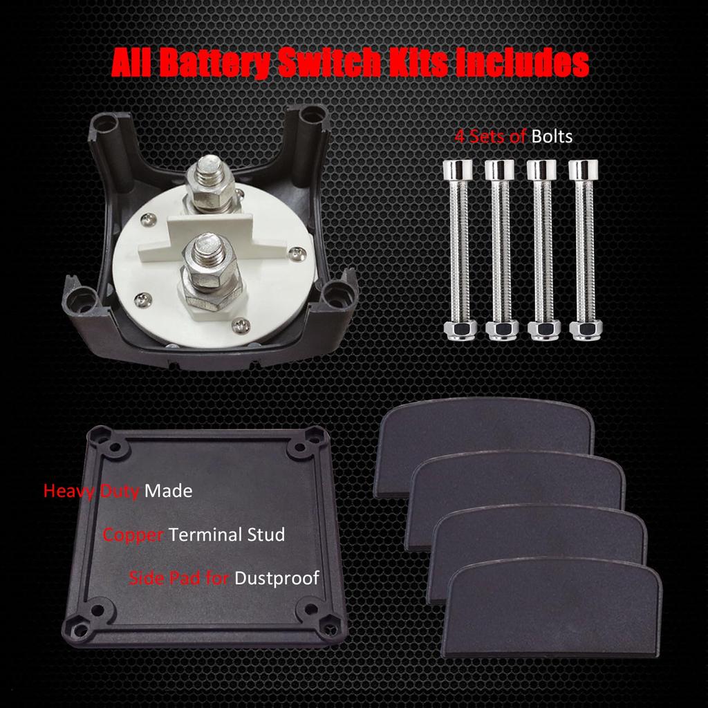 Ampper High Current Switch, 2 Position (600A), 12-48 V for Boat Car Protection