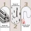 10 Pcs Shed Hooks, Long Shed Hooks for Tools Shovels Rakes Storage, Shed Accessories for Hanging Heavy Duty Individual