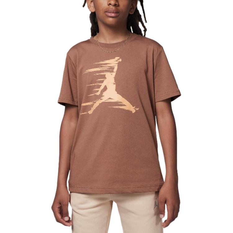 

Nike MVP Удобная Простая Повседневная Мягкая Футболка с Коротким Рукавом Детские Топы Старинно-Коричневый HQ7121-258 XL