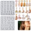 4Pcs Geometry Resin Earring Jewelry Casting Mold Silicone Pendant Mold Diy Crafts Mold Jewelry Crafts Supplies for Women