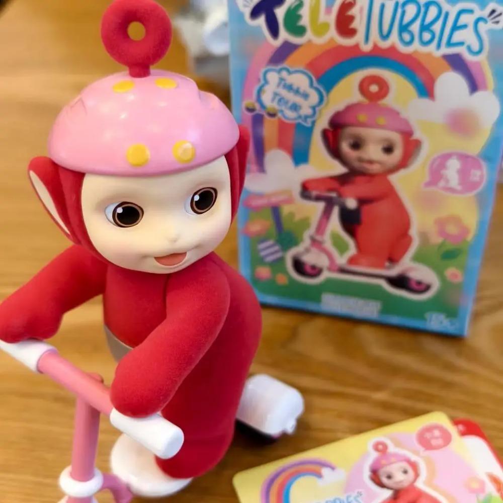 Originale Miniso Teletubbies Baby Reiseserie Blind Box Figuren Kreatives Kinderspielzeug Überraschungsgeschenke Auto Dekorative Ornamente