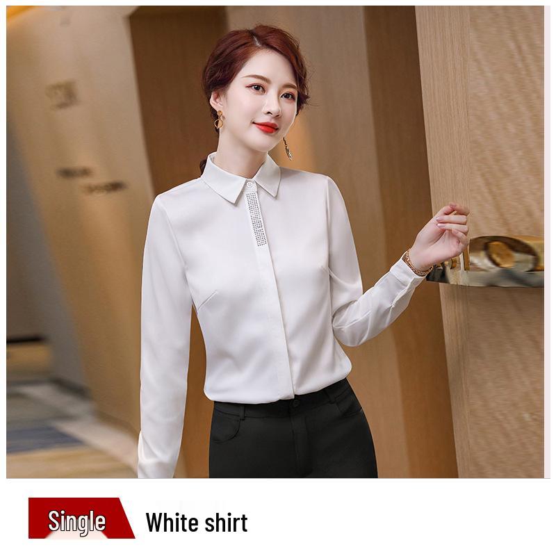 Women's Flannel Thickened Long Sleeve Shirt - 2025 Fall/Winter Collection, Ideal for Professional and Commuting Wear