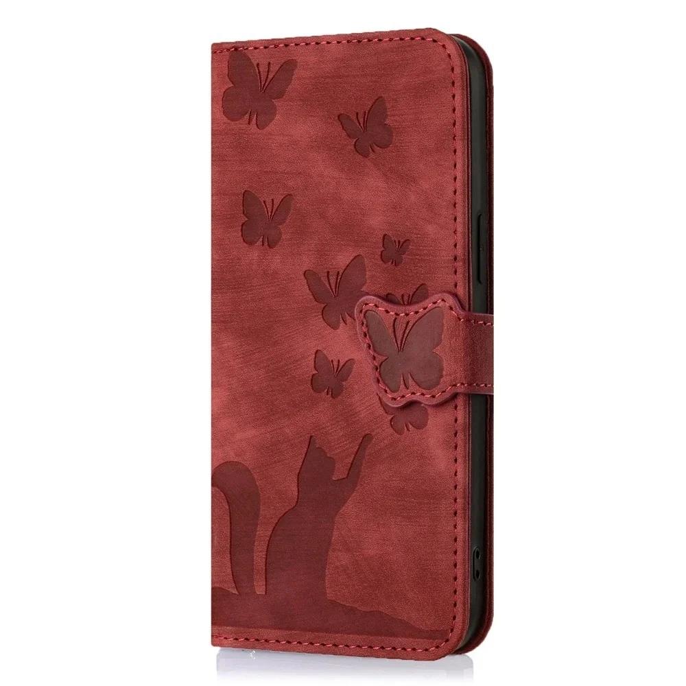 POCO C75 C65 Leather Case for Funda Xiaomi Redmi 14C 13C Note 14 13 4G Case Kawaii Cat Animal Wallet Phone Flip Back Cover Women