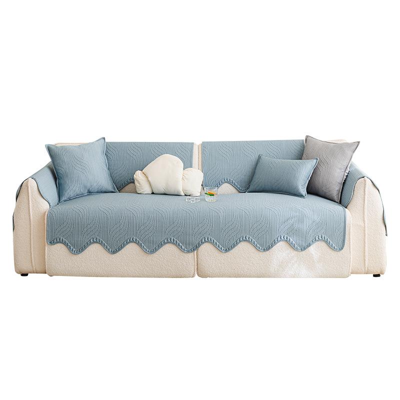 Summer Cool Doudou Special-Shaped Sofa Cushion New Non-Slip Light Luxury High-End Ice Silk Leather Sofa Seat Cushion Summer