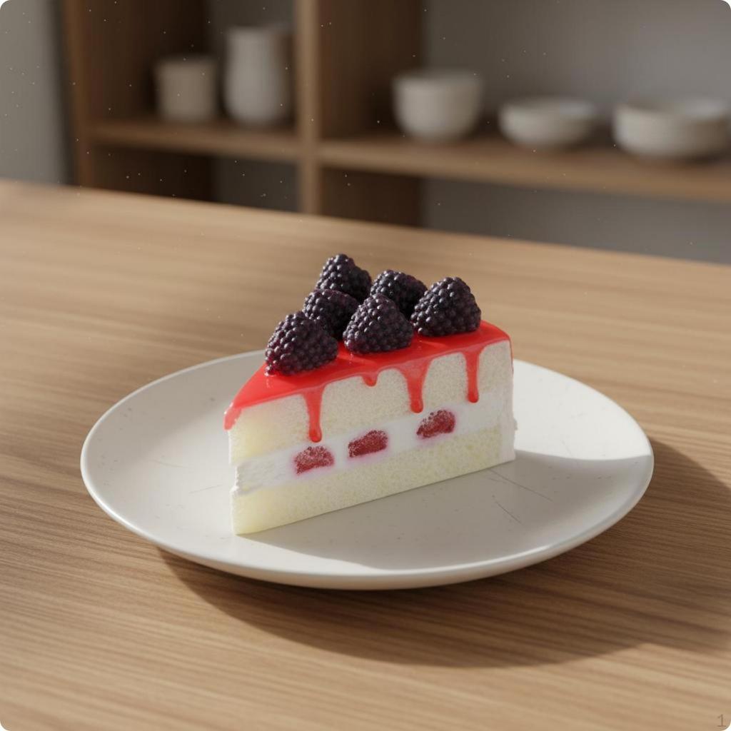 6 Pieces Triangle Cake Prop Realistic Look Fake Slice Bright Fruit Topping Dessert Model for