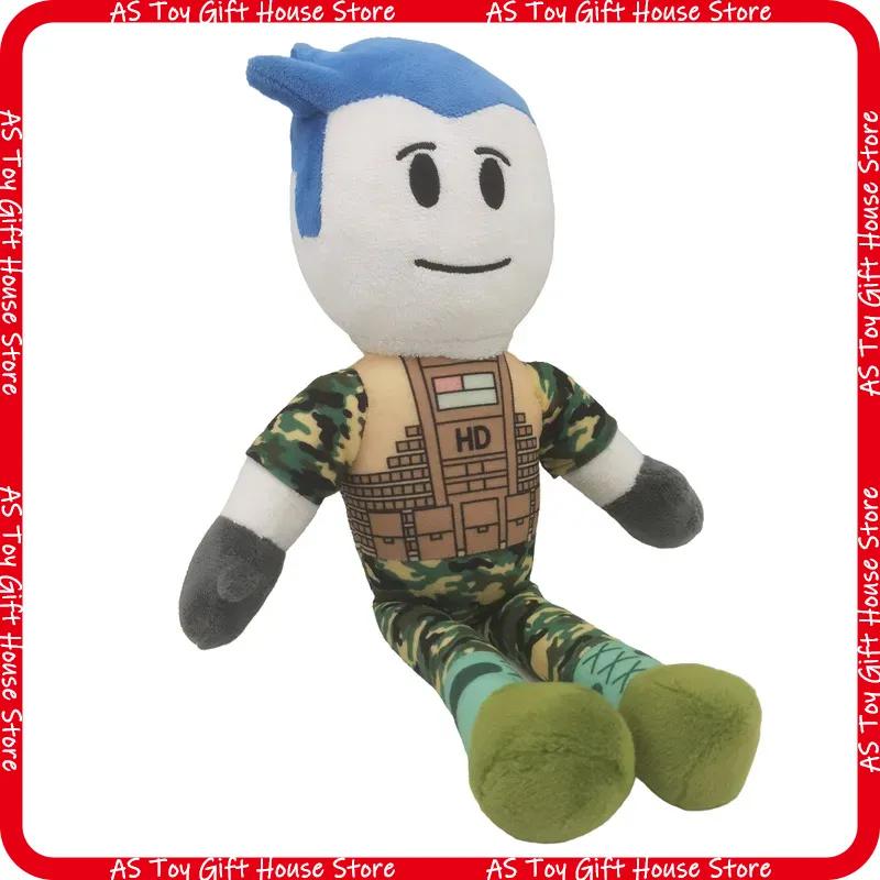 Roblox Plush Toy Military Style Stuffed Doll Game Character Soft Cartoon Figure For Game Fans Birthday Gift Room Decor