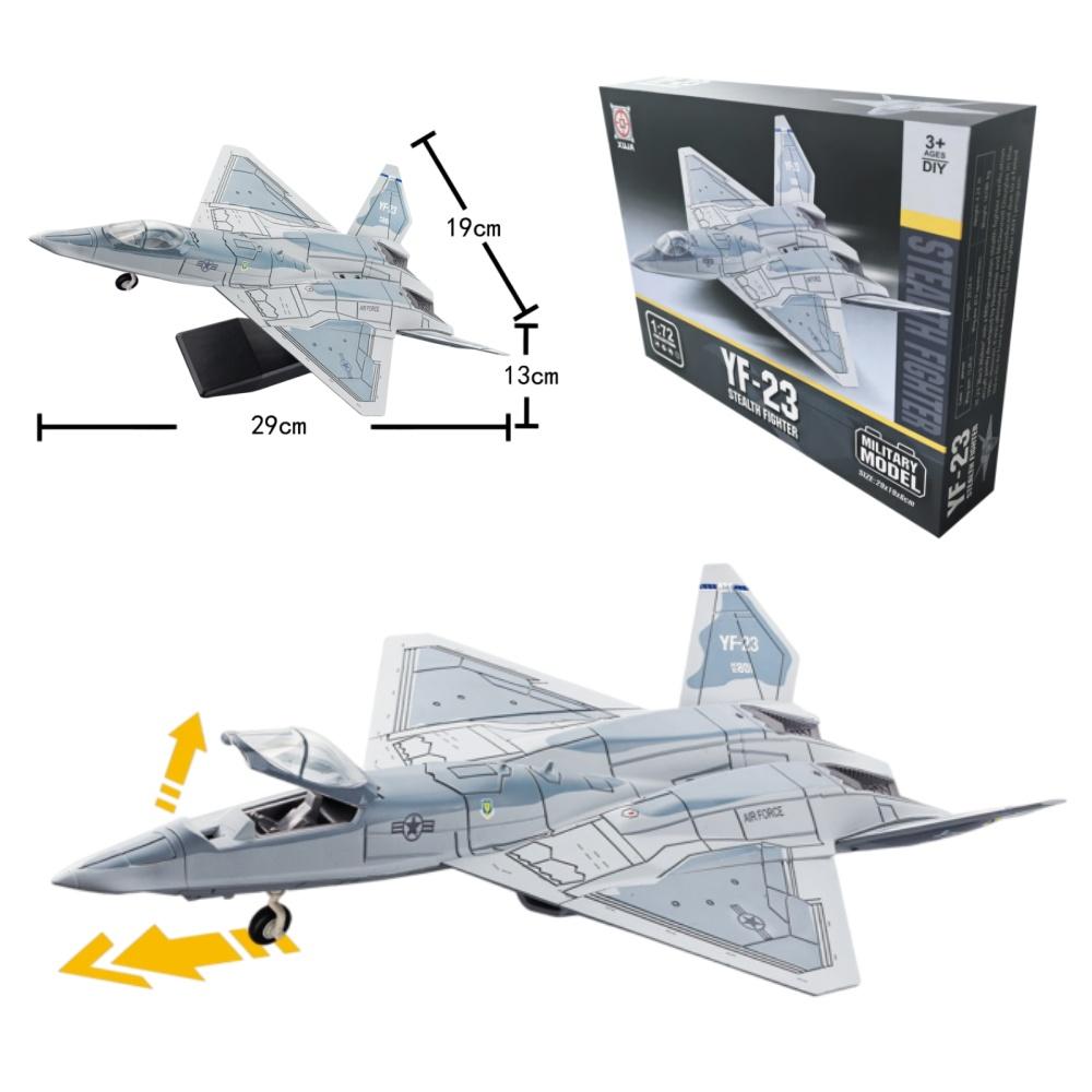 1:72 Kreatywna Seria Wojskowa YF-23 Klocki Budowlane Jednomiejscowy Dwusilnikowy PAV-1 Samolot Stealth Model Zabawki Dla Chłopców Prezenty na Boże Narodzenie