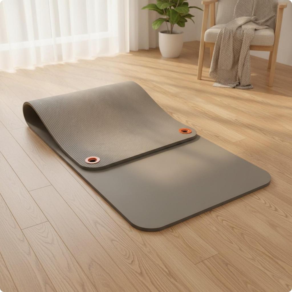 Stretching Mat with Eyelets Anti-Slip Hanging Workout Supportive