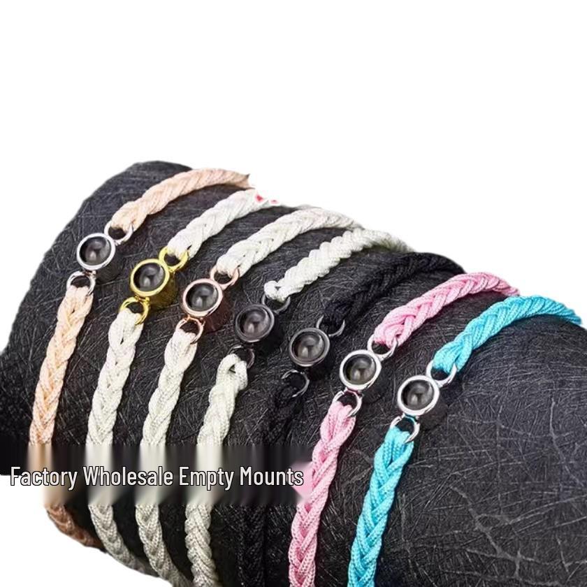 100 Languages 'I Love You' Projection Woven Bracelet Holder