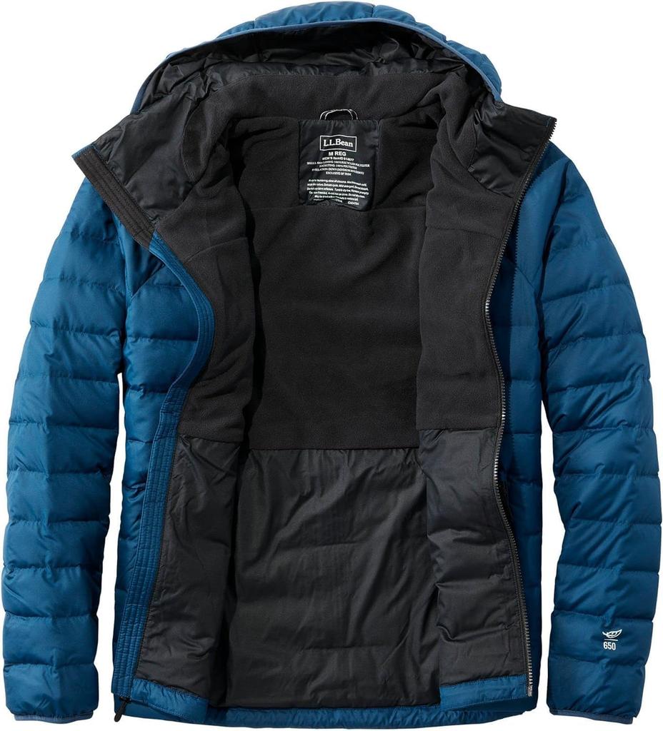 LL Bean Beans Down Hooded US Size Dark Marine 1000102330 Men's Jacket, Fit, Regular, Small, Blue,
