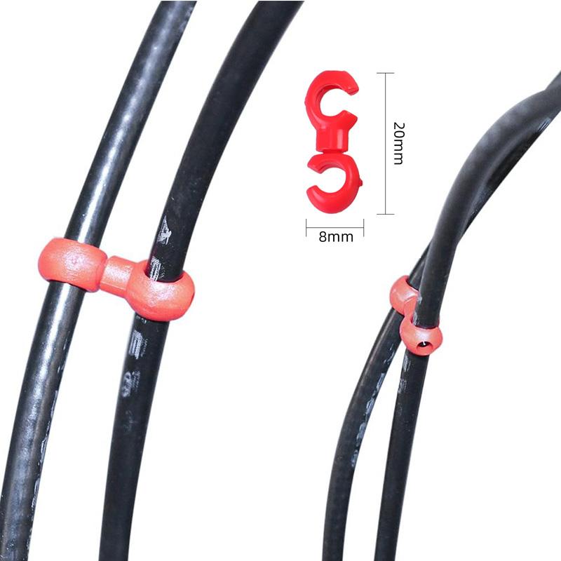 10Pcs Bike Cable Clips Bicycle Brake Cable Clips Rotating SHook Bike MTB Brake Gear Housing Fixing Holder Guide Buckle Clips