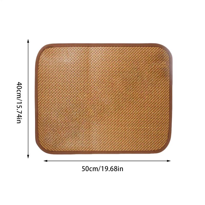 Summer Pet Cooling Pad Portable Dog Cooling Mat Washable Natural Straw Puppy Bed Blanket for Large Medium Small Pet Supplies