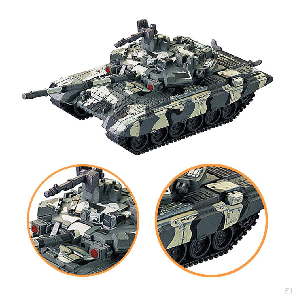 1:48 Tank Model Armored Vehicle DIY Building Tabletop Decor Collectibles Truck 4D for