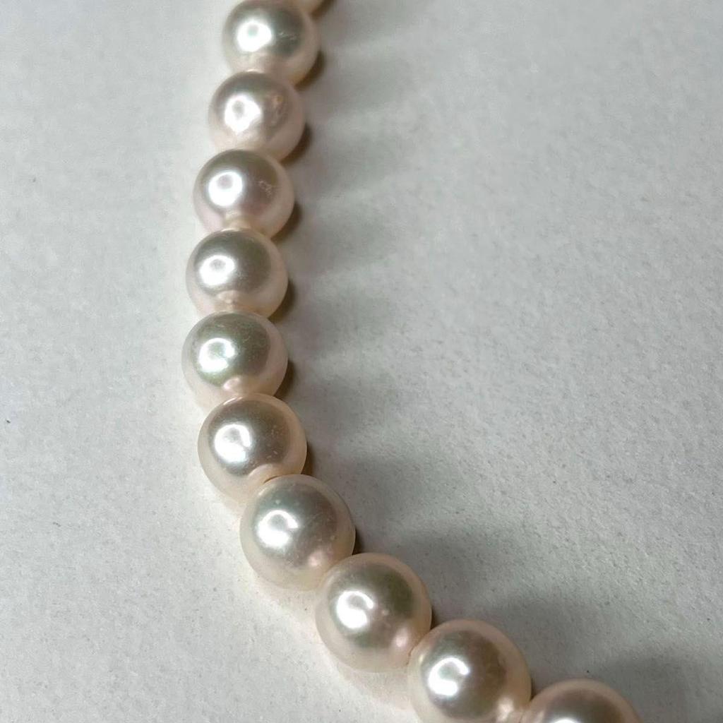 Used Strong Akoya Pearl 8.3-8.5mm Genuine Pearl Pearl Necklace 43cm Pearl Jewelry Certificate of Authenticity Included