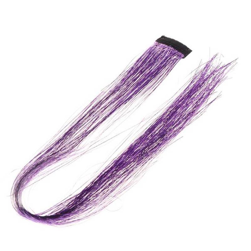 1buc Colorate Lung Bling Extensia Beteală Extensii De Par Pentru