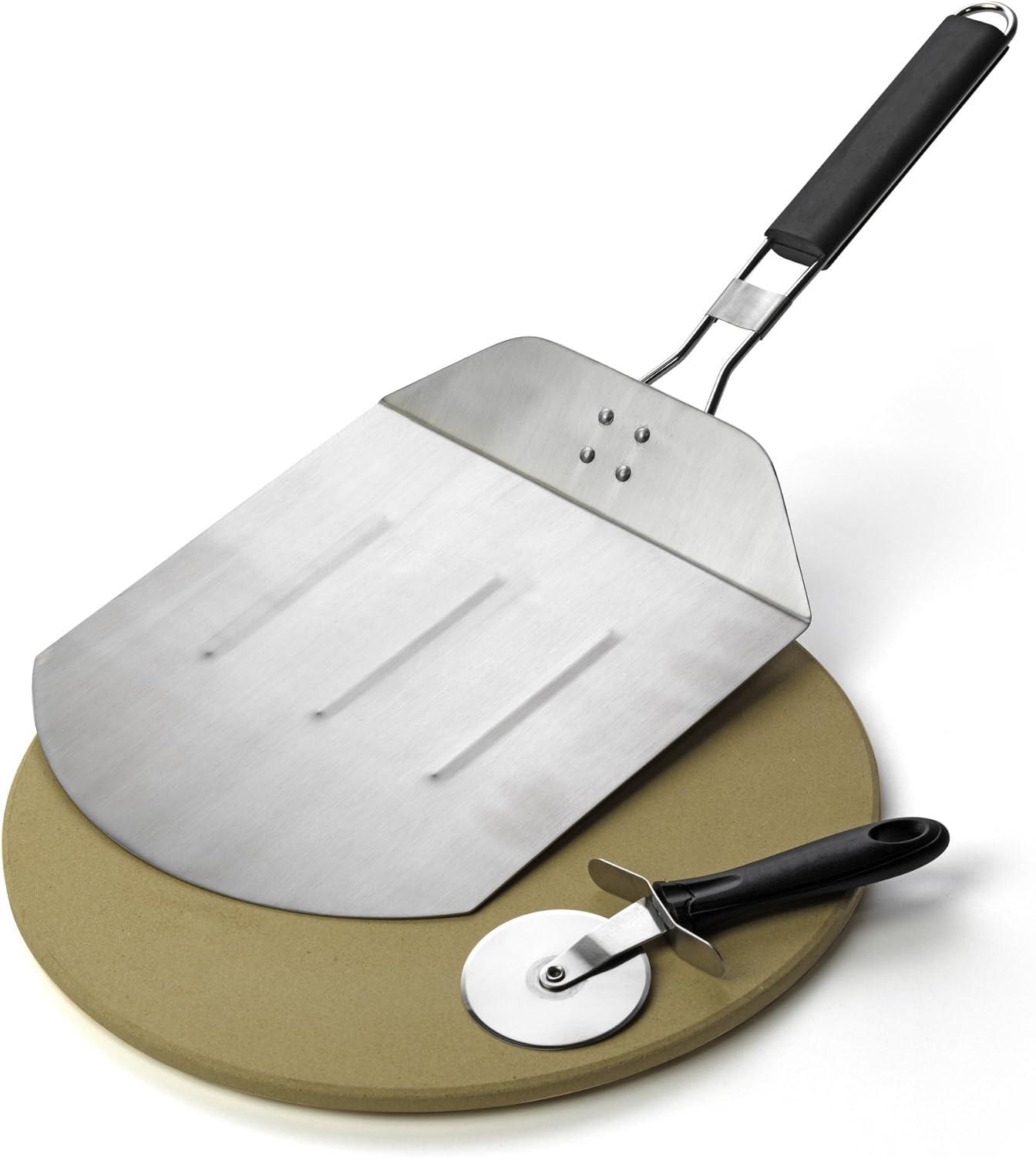 

Pizza Peel Pizza Grill Set Stainless Steel Metal Wide Spatula Paddle With Folding Handle Outdoor Pizza Oven Accessories Bbq