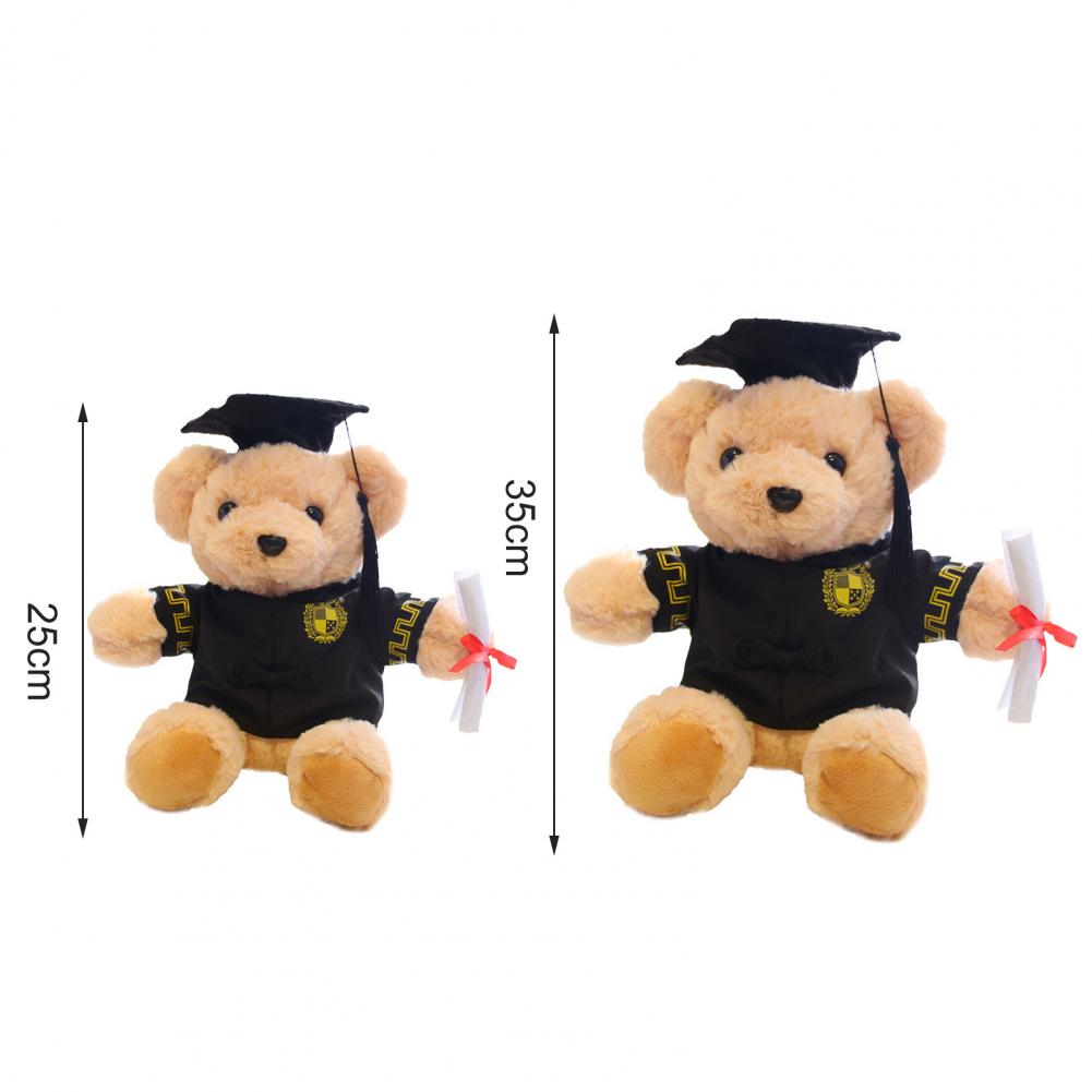 25/35cm Cute Bear Plush Toy Stuffed Soft Kawaii Teddy Bear Animal Dolls Graduation Gifts for Kids Children Student Girls