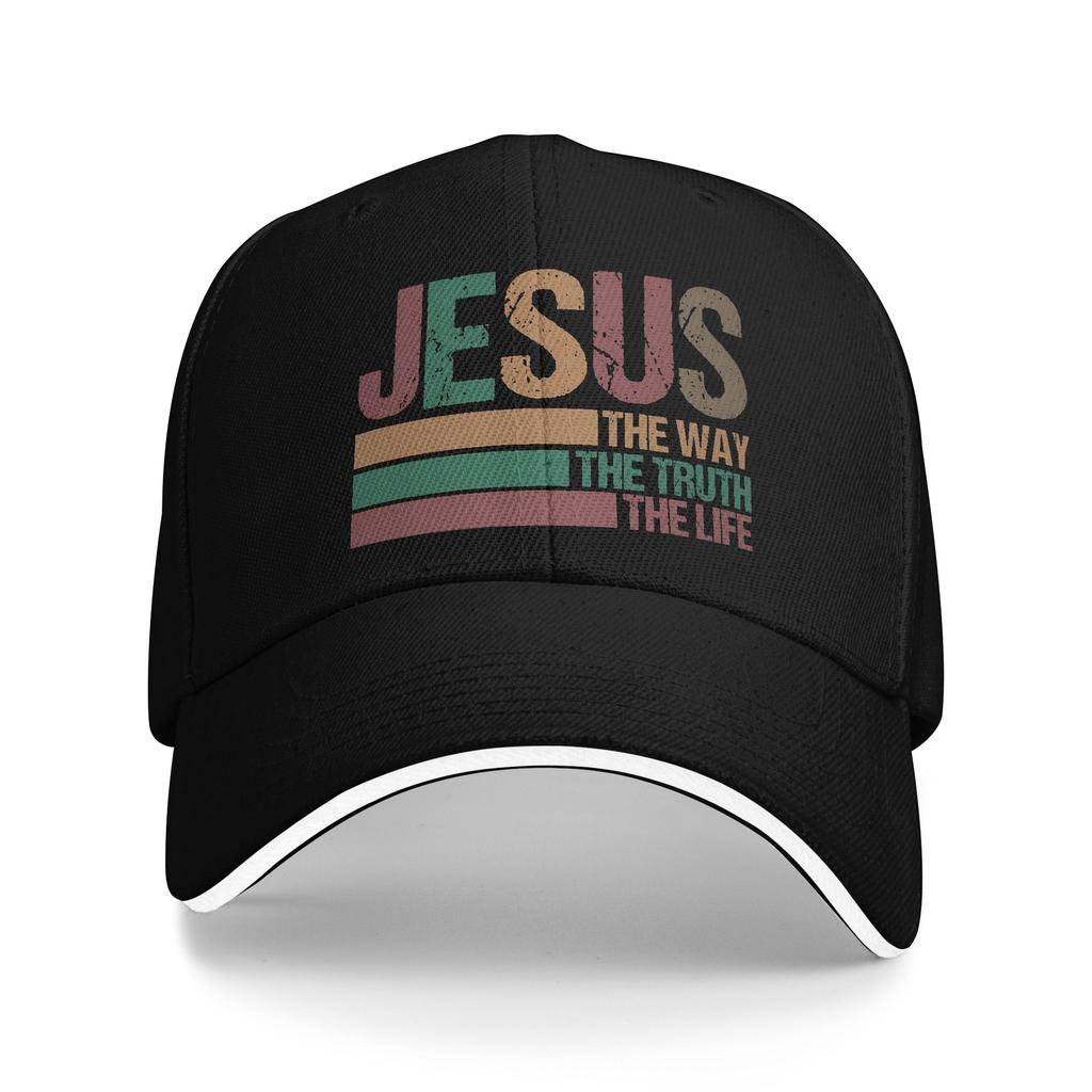 Jesús La Verdad El Camino La Vida Gorra de Béisbol Popular Gorras Sandwich para Unisex Mujeres Poliéster Gorra de Papá Exterior