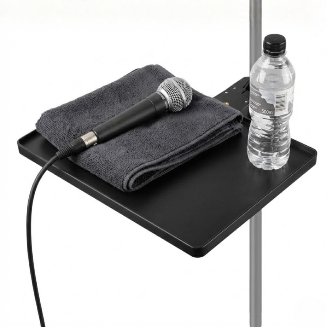 JP Number Microphone Stand Tray 26.5x20cm Small Item Holder Sheet Music Smartphone Speaker Stand