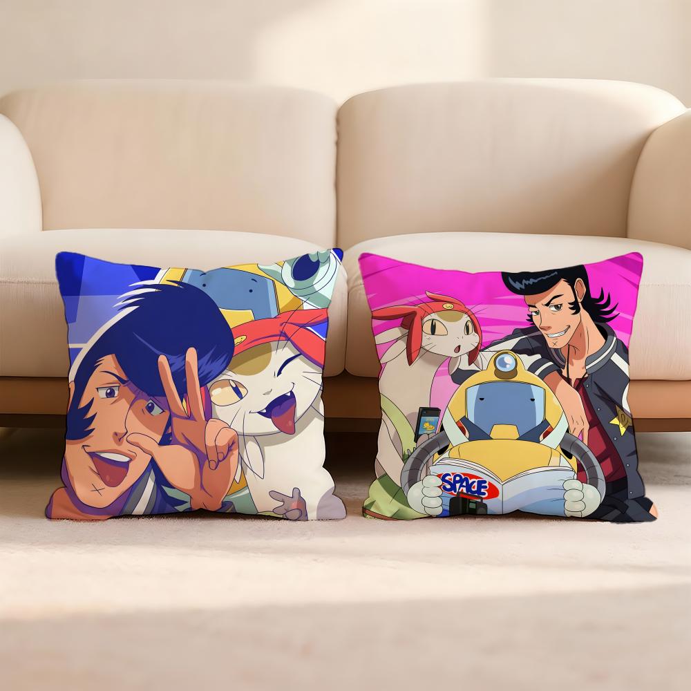 S-Space Anime D-Dandy Cushion Cover Home & Car Multi-Scene Pillow Cover - Reversible, Soft & Durable for Daily Use