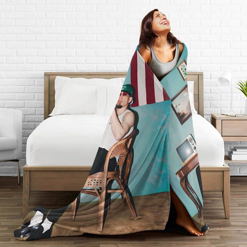 Omar Courtz Singer Soft Blanket  Girls Boys Plush Throw Blanket Comfortable Couch Bed Flannel Bedspread Sofa Bed Cover