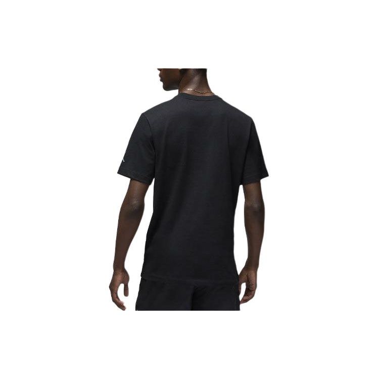 Jordan Flight Essentials Logo Print Comfortable Crew Neck Short Sleeve T-Shirt Men Tops Black FN6006-010