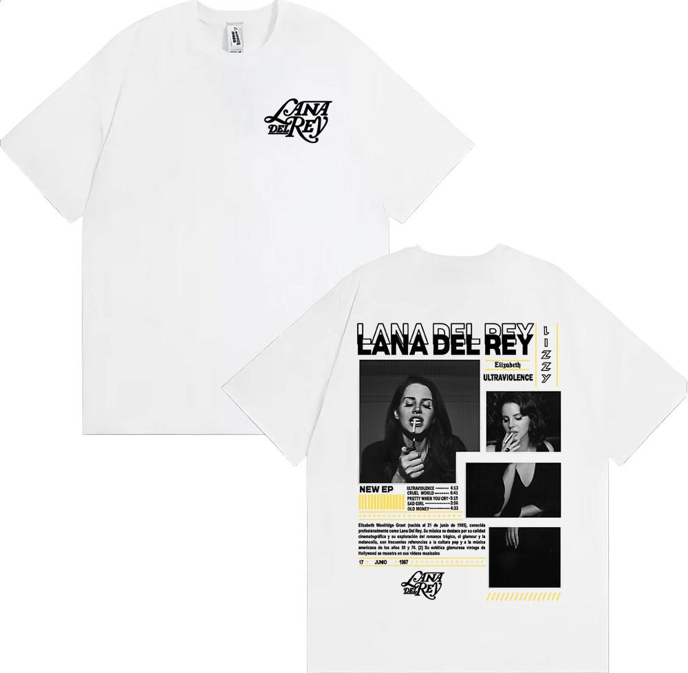 Lana Del Rey Ultraviolence Tour Album 2026 Merch Maglietta Estate Uomo Donna Cotone Lusso Retro Moda Maglietta Street Y2K
