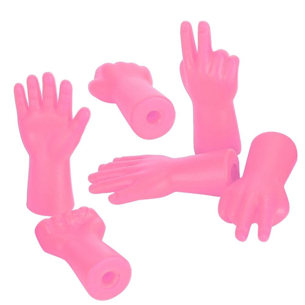 12pcs Hand Shape Design Needle Protector Caps Anti-Slip Sweater Pin Caps  For Beginners