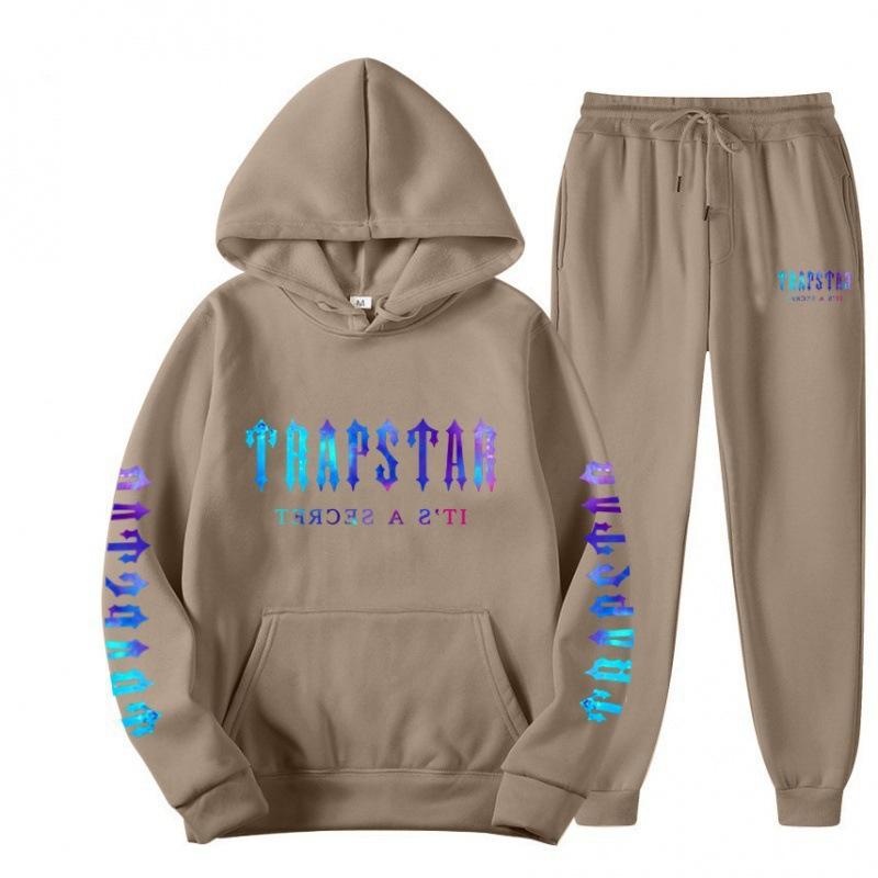 New Sports Sweater Set Men's Printed Casual Sweater Street Fashion Hoodie Sweatpants Men's