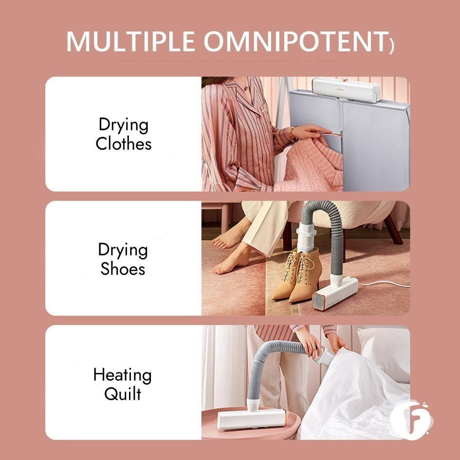 400W Folding Portable Clothes Hanger Shoe Dryer Clothes Sterilization Dryer Household Quick-heating Dryer 520x60x732mm