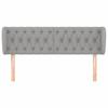 vidaXL Kopfteil mit Ohren Hellgrau 163x23x78/88 cm Stoff