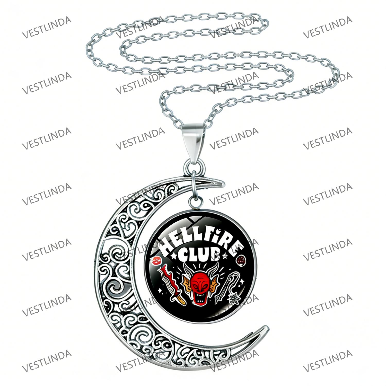 

Fashion Stranger Things Necklace Cosplay Handmade Movie-Themed DIY Jewelry Gifts Demogorgon Pendant Birthday Gift For Men Women