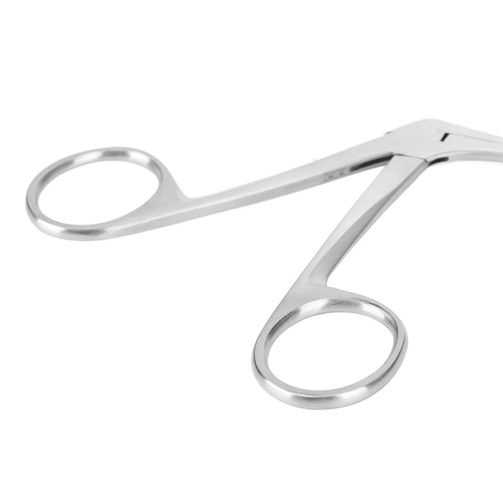 Ear Forceps Professional Strong Bite Stainless Steel Ear Pick Pliers for Home Hospital 4.3in