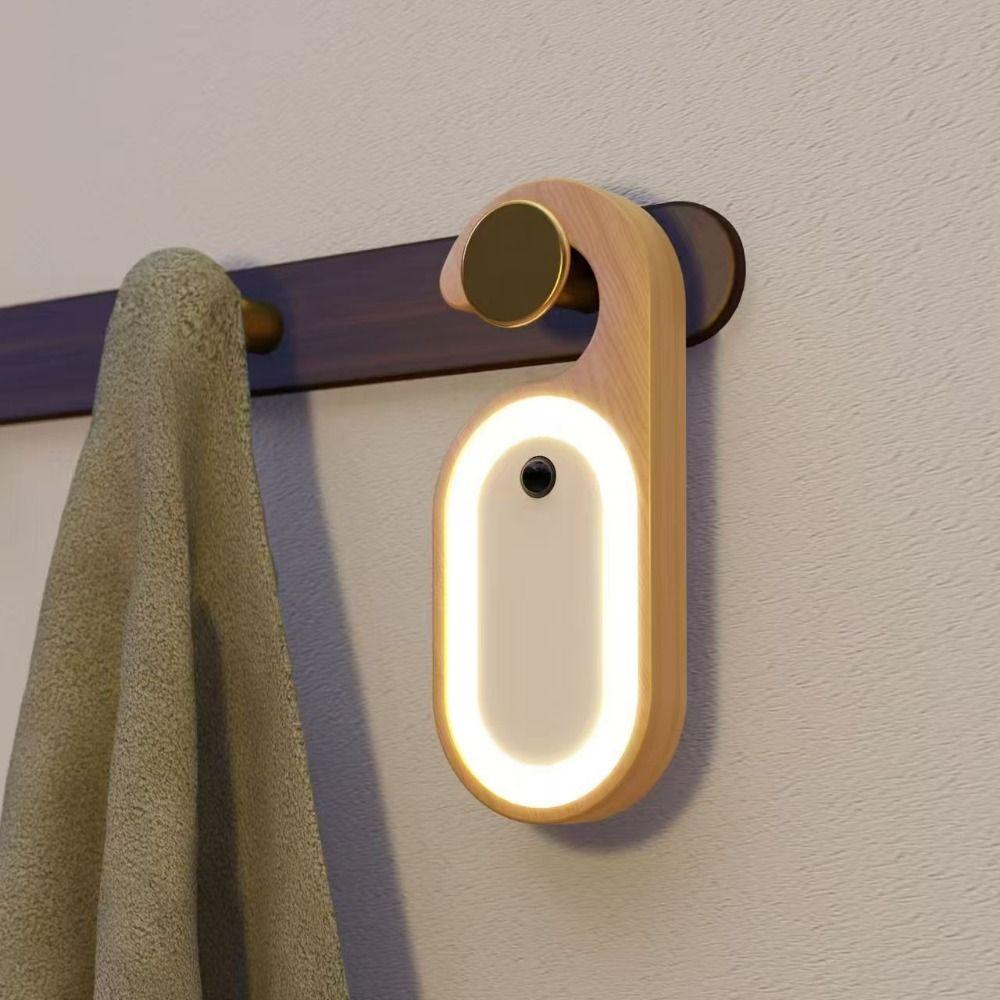 Hook Design LED Hanging Lamp Erasable Message Board Motion Sensor Night Light  Staircase