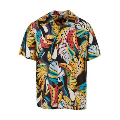 Urban Classics Mens Toucan Viscose All-Over Print Resort Shirt