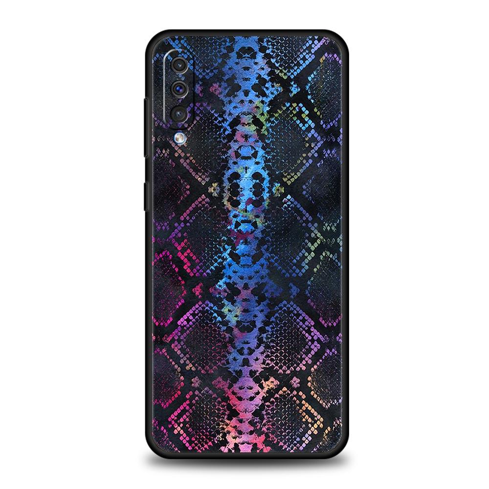 Pretty Luxury Snake Skin Phone Case For Samsung A54 A52 A24 A14 A50 A72 A70 A40 A20S A20E A02S A12 A22 A34 A42 A32 5G A04s Cover