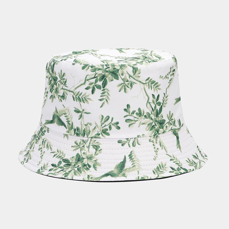 Classic Vintage Print Doublesided Sun Hat For Men Women Summer Outdoor Uv Protection