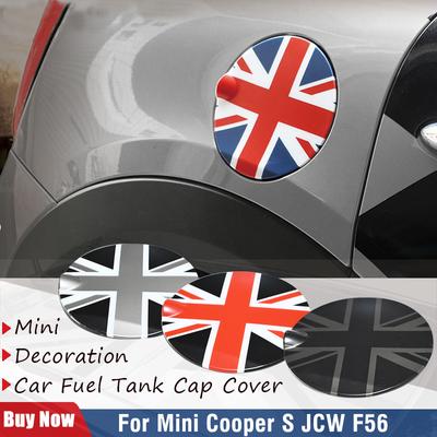 Novo PlásticoAdesivo de Cobertura da Tampa do Tanque de Combustível do Carro Bandeira PretaPara Mini Cooper S JCW F56 Car-Styling