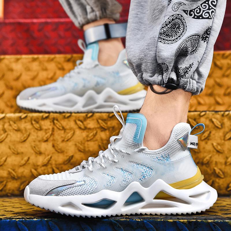 Herrskor Flygväv Andningsbara Sportskor Mode Platå Höjdökande Sneakers Casual Skor Student Löpning För Män