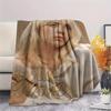 1PC Custom Name Billie Eilish Patterned Flannel Blanket Suitable For All Seasons for Home Decor Warmth and Comfort Gifts Holiday Present_xia