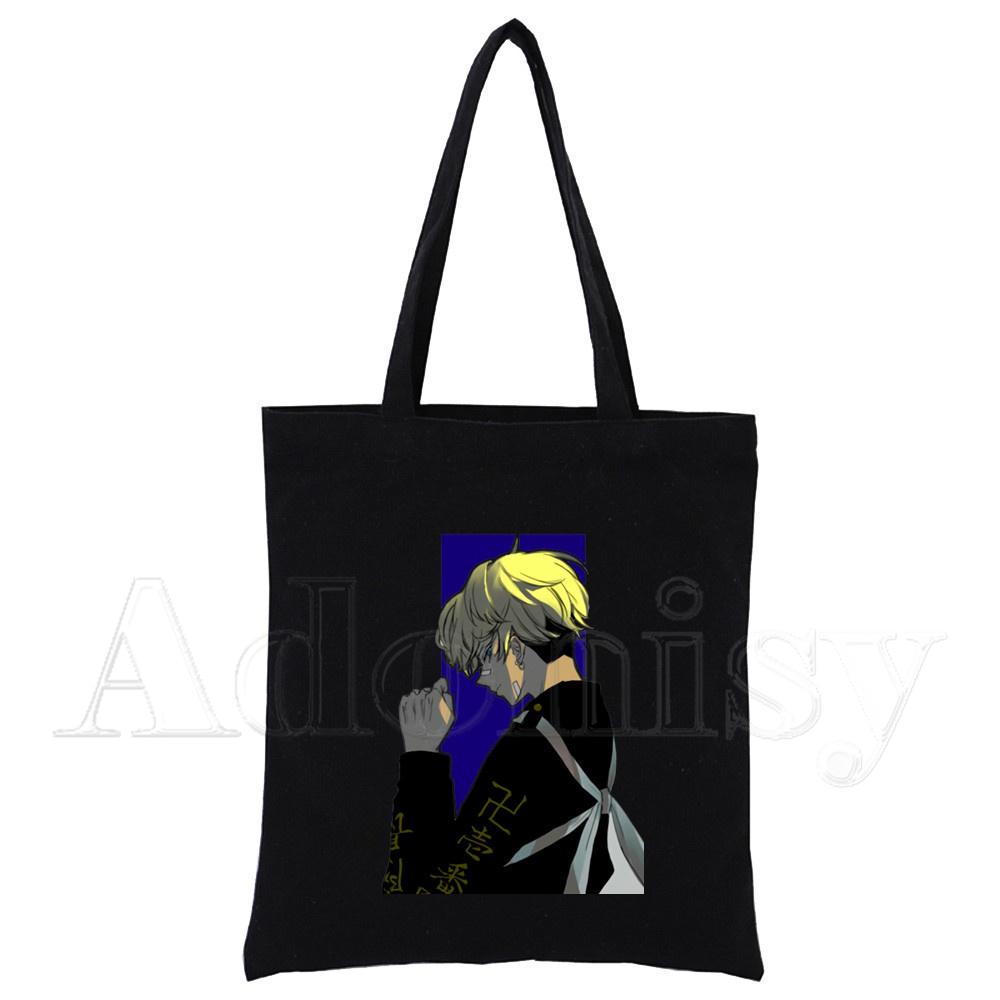 Tokyo Revengers Hanagaki Takemichi Ken Ryuguji Haori Kimono Women Shopping Canvas Bag Tote Eco Harajuku Shopper Shoulder Bags