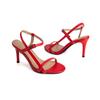 Women's High-heeled Sandals Spring and Summer New Simple and Versatile Stiletto Large-size Open-toed Sandals