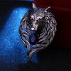 New Vintage Animal Wolf Brooche Rhinestone Collar Pins Badge Brooches Fashion Suit Shirt Clothing Jewelry for Men Accessories