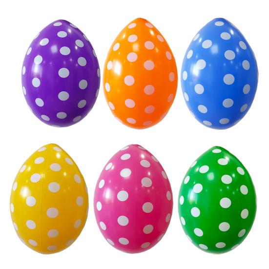 

6 шт 20 надувные пасхальные яйца украшения красочные ПВХ яйца украшения дети на открытом воздухе