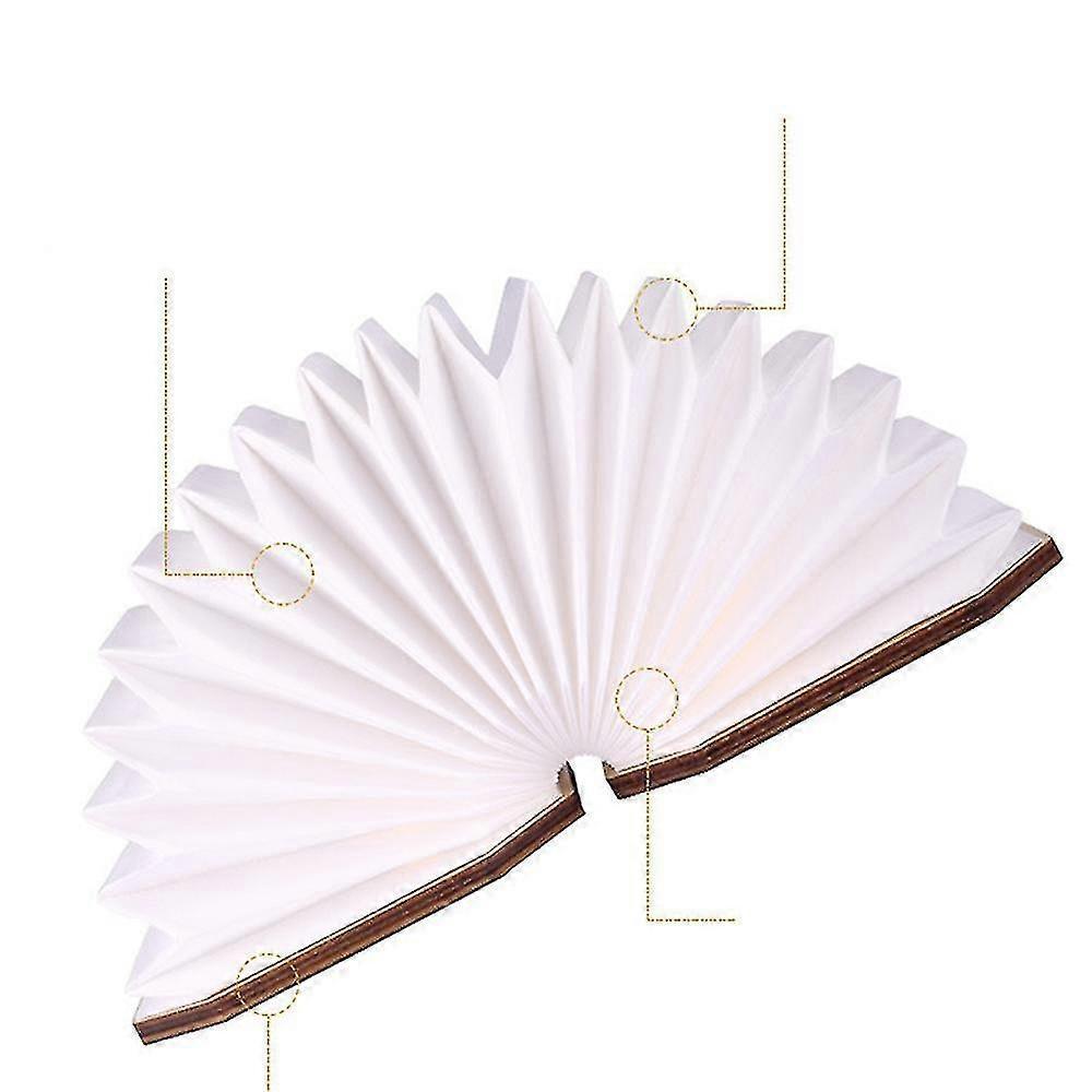 LED Organ Işığı Geri Çekilebilir Gece Lambası, Yaratıcı Katlanır Ahşap Kitap Lambası Şarj Edilebilir Taşınabilir Gece Lambası