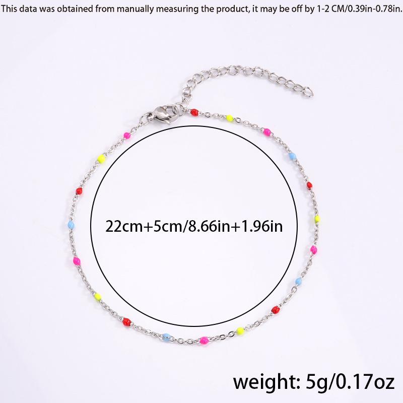 Vibrant Non-Fading Titanium Steel Anklet for Women – Trendy European & American Style