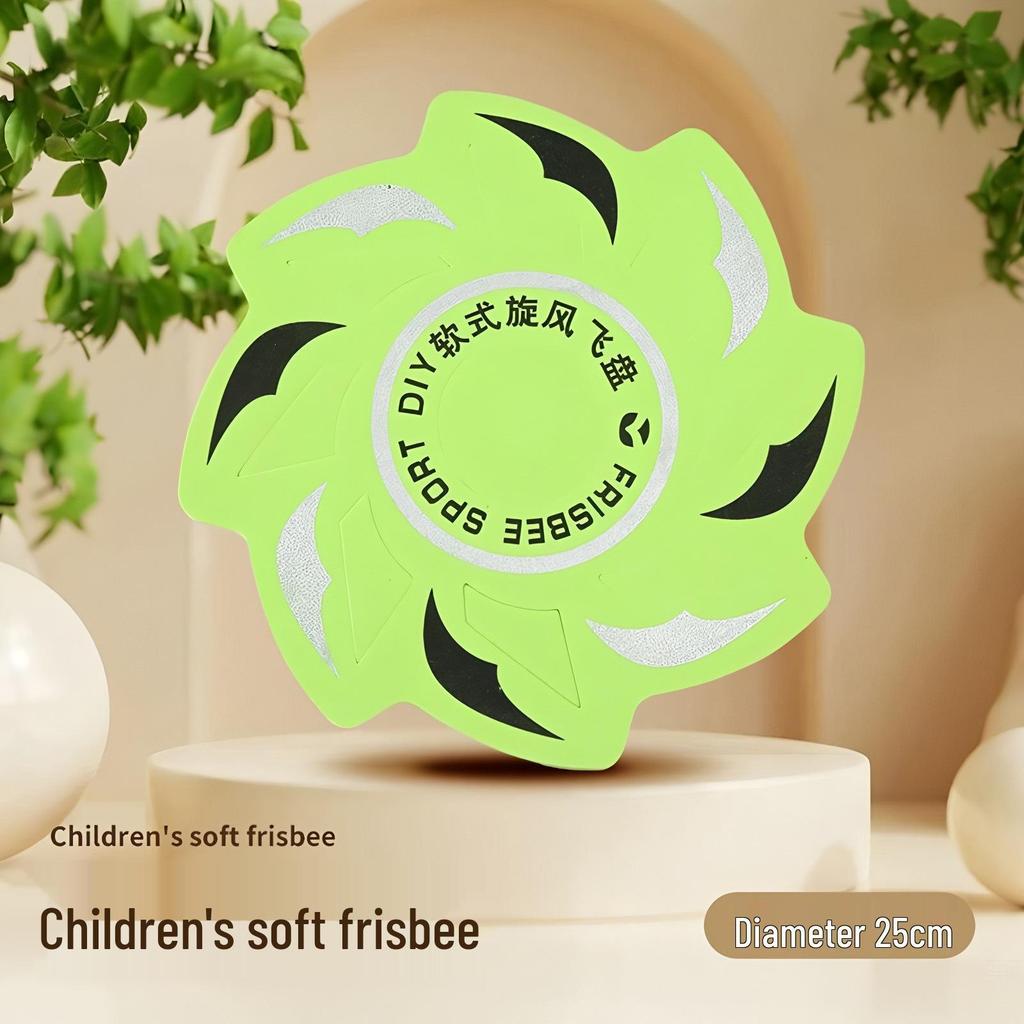 EVA Whirlwind Soft Frisbee - Outdoor Foam Flying Disc for Children & Parents, Hand-Throw Three-Leaf Boomerang Game.