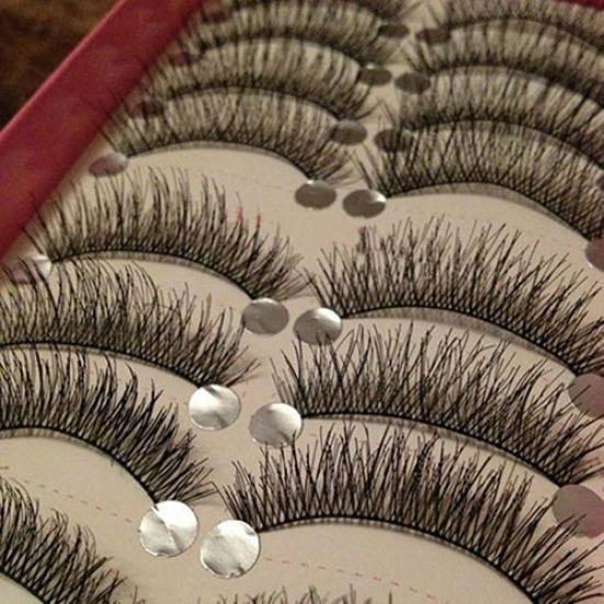 10 Paia Trucco Donna Lunghe Incrociate Ciglia Finte Ciglia Finte Occhi Bellezza Cosmetico